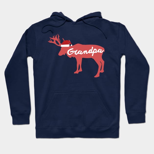 Grandfather, Grandad, Grandpa Reindeer Family Group Christmas Eve Matching Hoodie by Freid